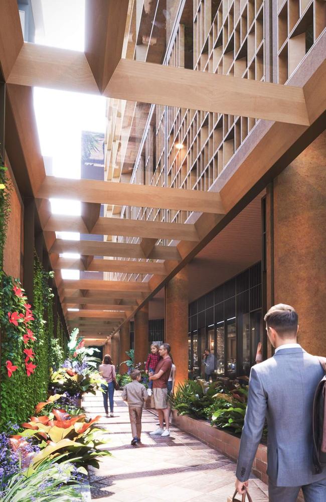 A canopy is proposed along the length of the laneway. Picture: Bates Smart