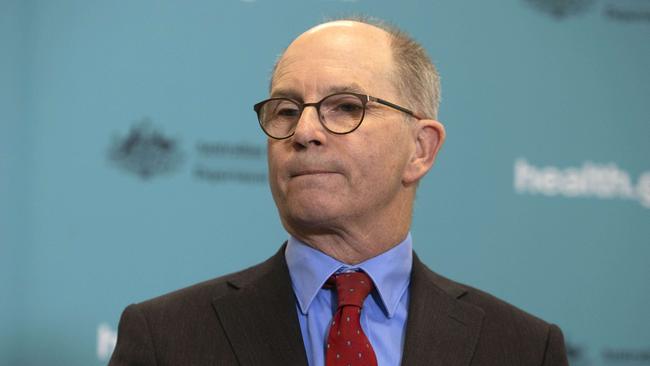 Chief Medical Officer Professor Paul Kelly has held a late-night meeting to manage Australia’s response to New Zealand’s lockdown. Picture: NCA NewsWire / Gary Ramage