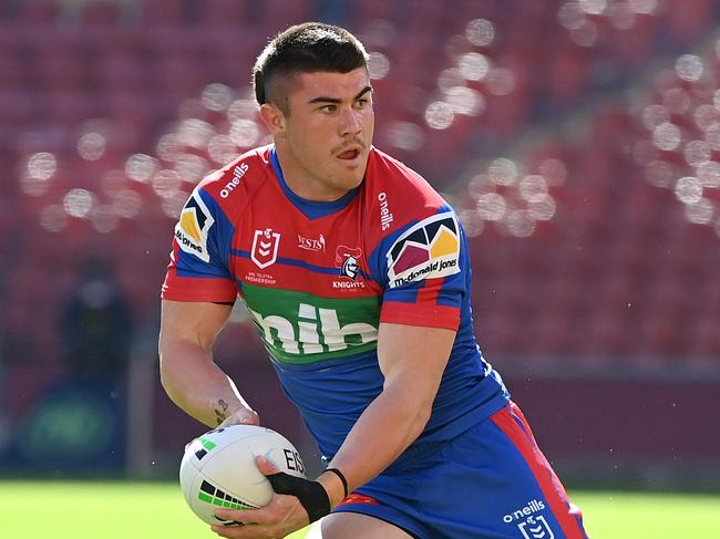 NRL 2021 RD20 Newcastle Knights v Canberra Raiders - Bradman Best. NRL PHOTOS