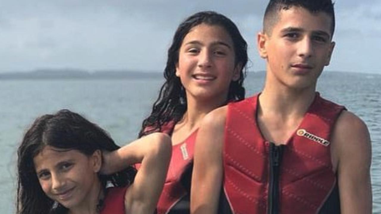Antony, Angelina and Sienna Abdallah, three of the children killed in the crash. Picture: 7NEWS