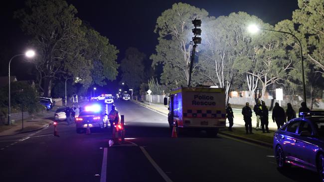 The brawl drew a huge response from police in the area. Picture: Gordon McComiskie