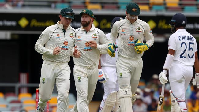 The spot of Matthew Wade (C) could come under the spotlight in the coming days. Picture; AFP