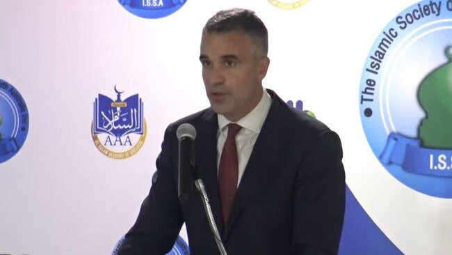 South Australian  premier Peter Malinauskas  addressed an Islamic community function on the Gaza conflict . Picture: Islamic Society of South Australia