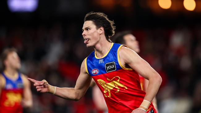 Eric Hipwood was on fire against the Saints. Picture: Dylan Burns/AFL Photos via Getty Images