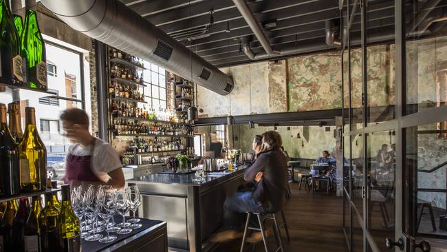 The bar at Agnes Restaurant. Picture: Mark Cranitch