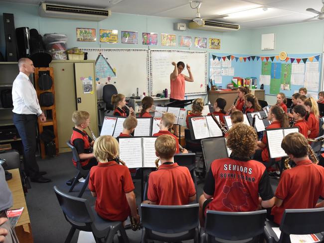 Boyne Island State School will have its multi-purpose hall upgraded and extended at a cost of $1.2 million to accommodate the school's growing music program.