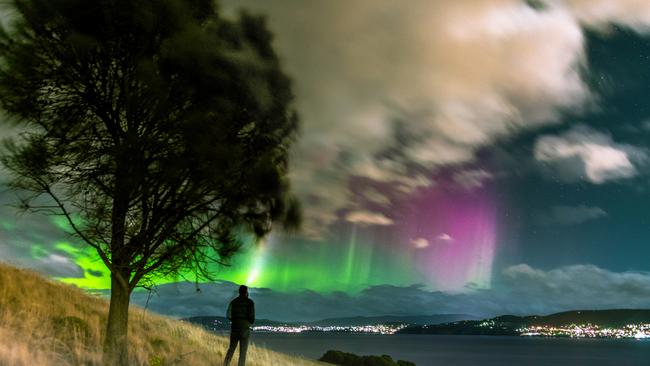 Aurora Australis at Tranmere, Tasmania. Picture: TIM GRIMSEY