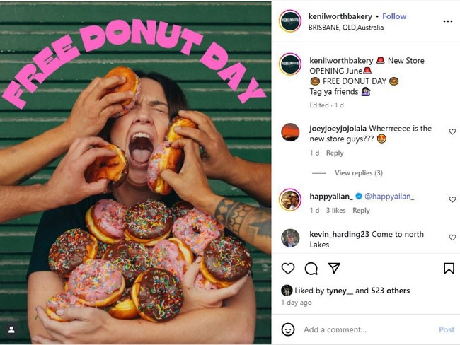 Kenilworth Bakery confirmed the news in a Friday night post. Picture: Supplied.