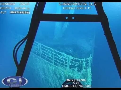 New footage shows Titanic missing large section of railing