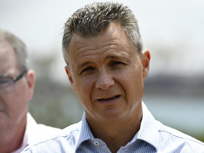 Federal Member for Kingsford Smith Matt Thistlethwaite is seen during a media press conference at Yara Bay Sailing Club in Phillip Bay, Sydney, Sunday, November 17, 2019. The NSW Government has proposed a mega ship terminal at Yarra Bay. (AAP Image/Bianca De Marchi) NO ARCHIVING