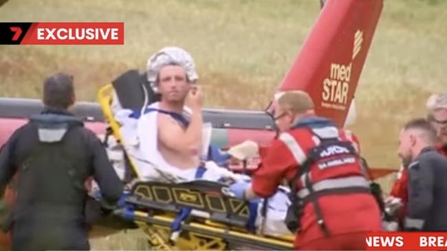 Two people, a man and a woman, both 25, were flown to hospital. Picture: 7 NEWS