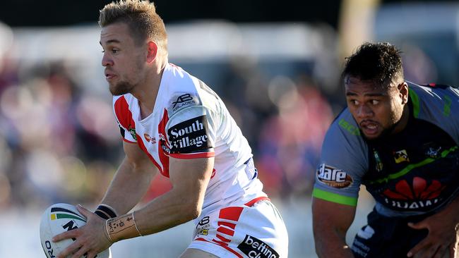 Matt Dufty was superb for the Dragons against the Raiders at Glen Willow Oval in Mudgee.