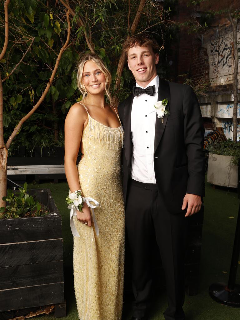 Georgie Hansen and Charlie Boman. Fahan School leavers dinner 2024. Picture: Nikki Davis-Jones