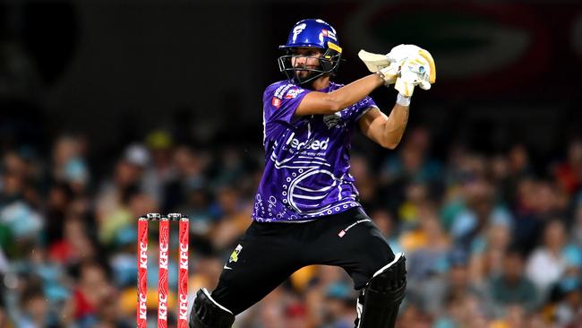 Norths Nikhil Chaudhary playing for the Hurricanes bats during the BBL (Photo by Albert Perez/Getty Images)