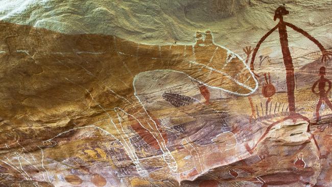 Aboriginal rock art near Laura has been included in an area tentatively listed for inclusion in push to get sections of Cape York added to the UNESCO World Heritage list. Picture: Kerry Trapnell