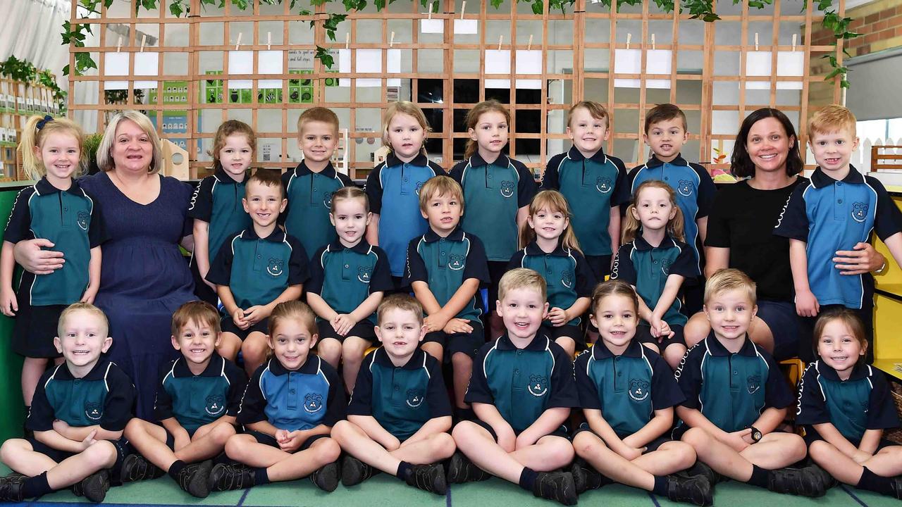 My First Year: Cooloola Christian College Preps. (back) Melissa, Fletcher, Poppy, Eleanor, Austin, Eli. (middle) Avalan, Mrs Evans teacher, Judah, Mayah, Tate, Nicole, Bailey, Mrs Jones TA, Samuel. (front) Xander, Dustin, April, Quade, Luke, Esther, Jud, Stella. Picture: Patrick Woods.