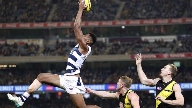 Esava Ratugolea is getting better each week for the Cats. Pic: AFL Photos