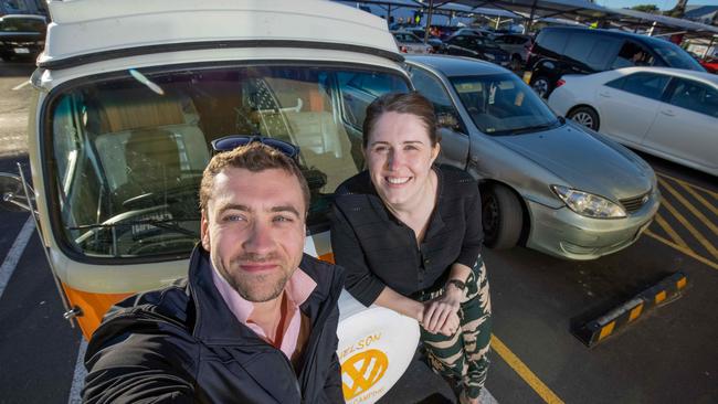 The Advertiser’s ‘Voicewagen’ Kombi is touring the state, speaking with people everywhere we go about Saturday’s Voice to Parliament referendum. Picture: Ben Clark