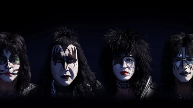 The digital avatars of glam rock band Kiss. Picture: Pophouse Entertainment