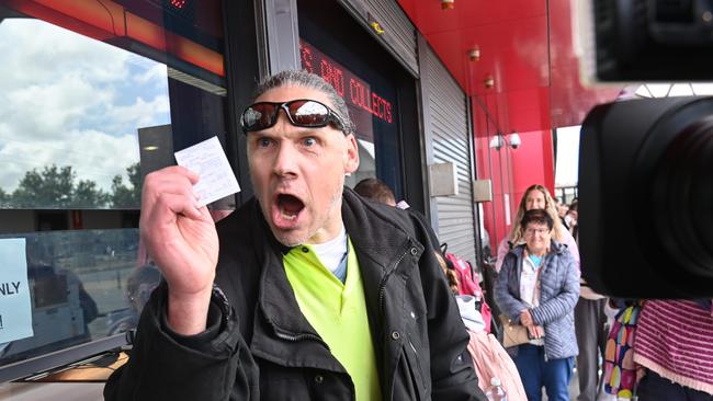 Steve Francewski was the second in the line at the Adelaide Entertainment Centre. Picture: Keryn Stevens