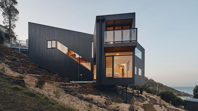 Y House by Andrew Simpson Architects is a Wye River masterpiece. Picture: Peter Bennetts