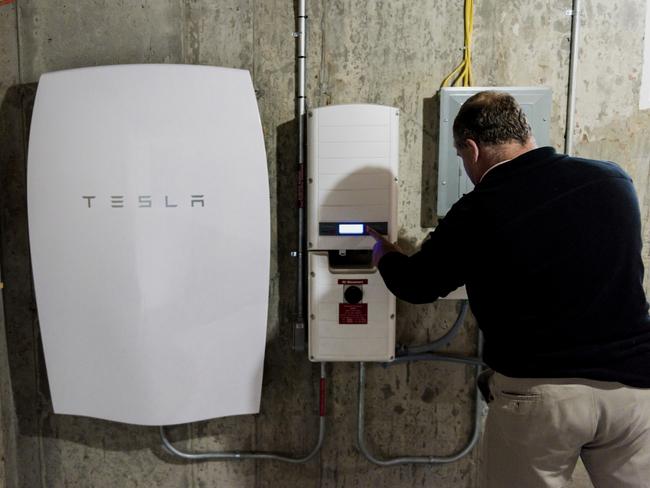 A Tesla Powerwall unit inside a home. Picture: Ian Thomas Jansen-Lonnquist/Bloomberg