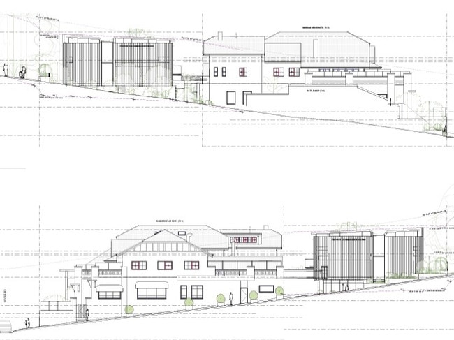 An artist's impression of the proposed addition of hotel accommodation, including 37 rooms and a swimming pool, to the Harbord Hotel in Freshwater.