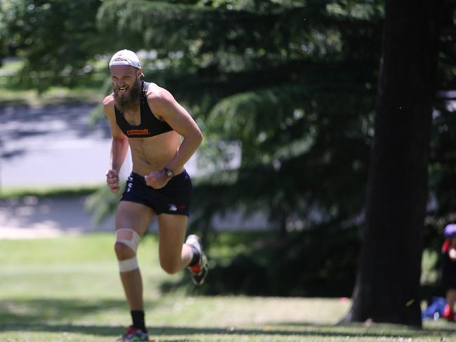 Demons ruckman Max Gawn says this isn’t his favourite time of the year. Picture: Wayne Ludbey