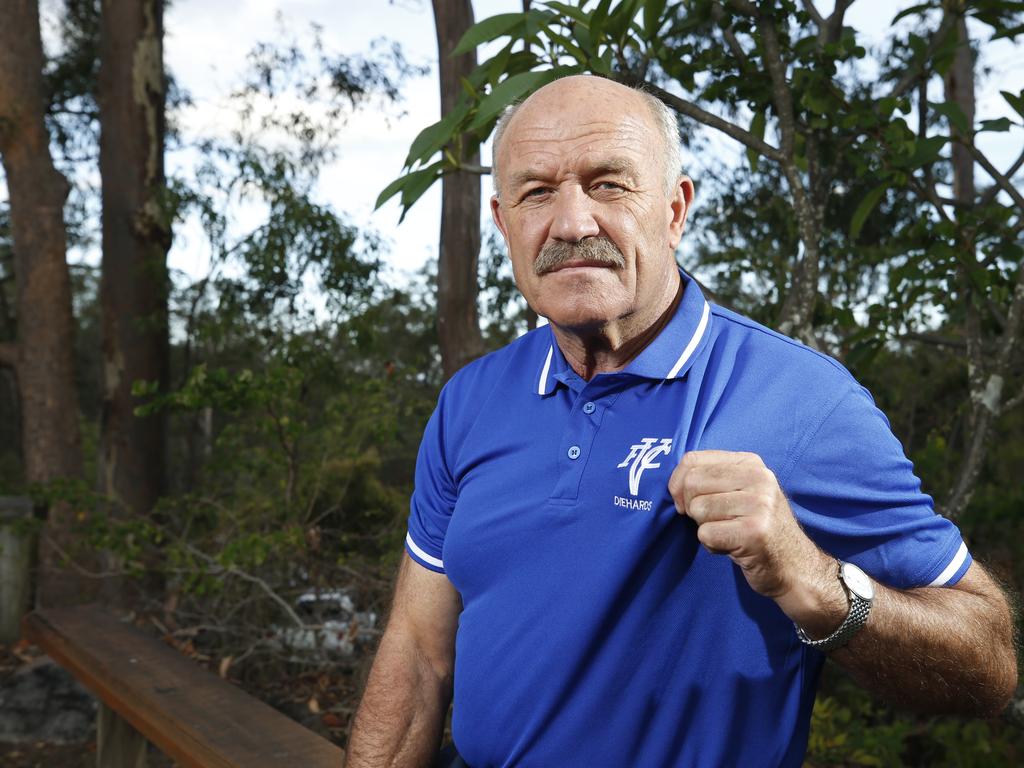 Wally Lewis in his Valley Diehards shirt. Picture: Josh Woning