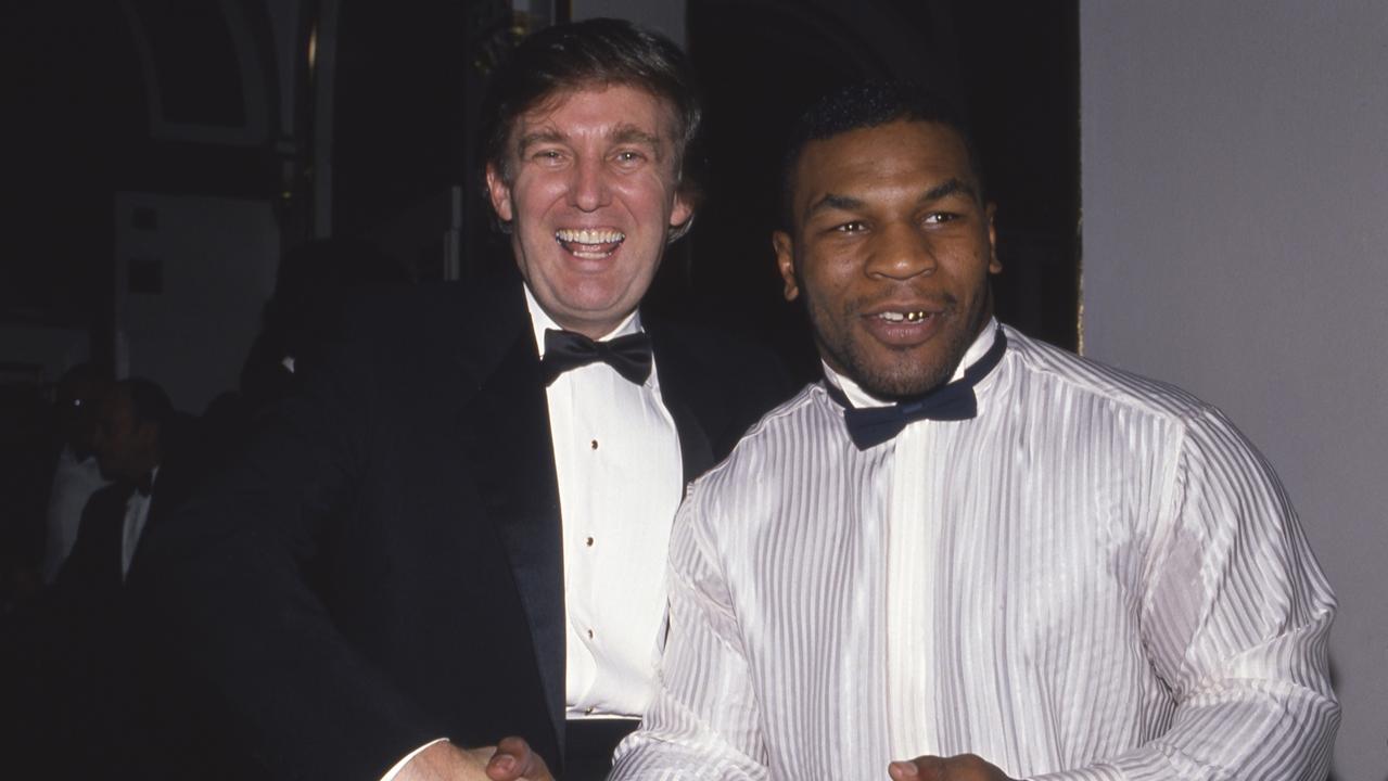 Donald Trump and Mike Tyson weren’t always this civil together apparently. (Photo by Sonia Moskowitz/Getty Images)