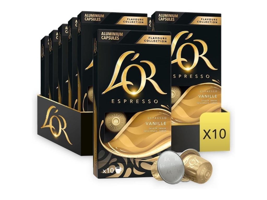 L’OR Espresso Vanilla Coffee – 100 Aluminium Capsules