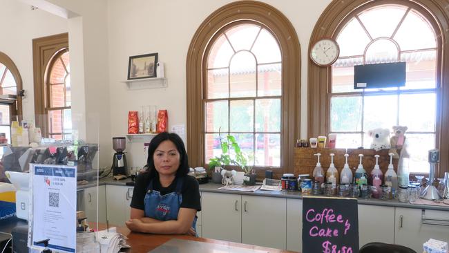 Business owner Marie-Anne San Gabriel has been rocked by regular break-ins at her Gawler cafe. Picture: Jason Katsaras