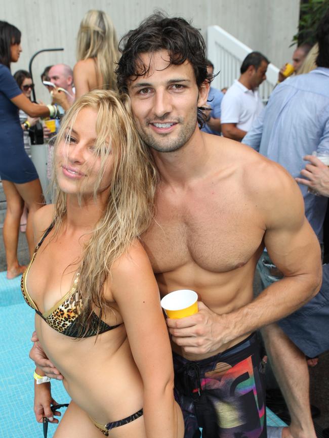 Sofia Hlinovsky and Tim Robards at the 2010 New Years Day party at the Ivy Pool in the Sydney CBD.