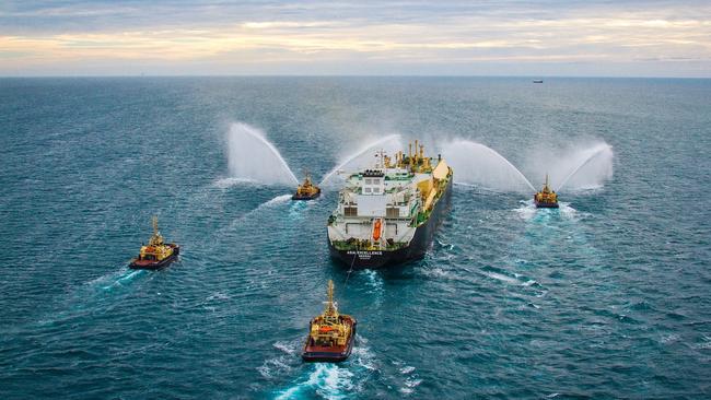 Liquefied natural gas is exported from Chevron’s Gorgon Project in Australia. Picture: Supplied