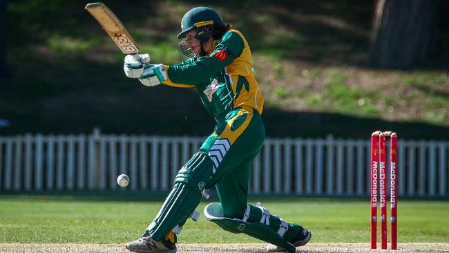 New recruit Connor Mizzi batting for Hawkesbury, 2021. Photo: Kate Zarifeh