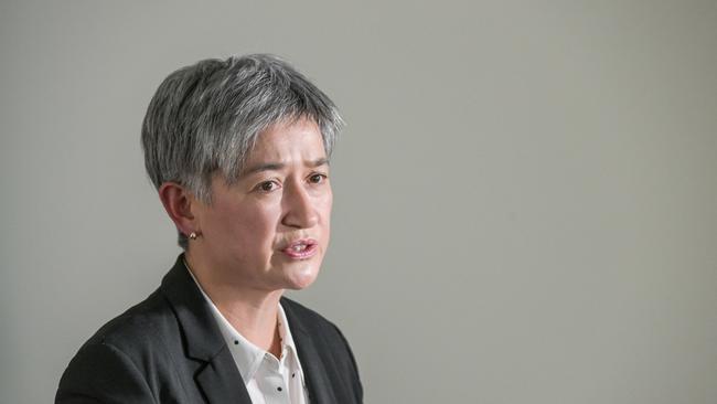 Foreign Affairs Minister Penny Wong says Russia must surrender the three men. Picture: NCA NewsWire / Brenton Edwards