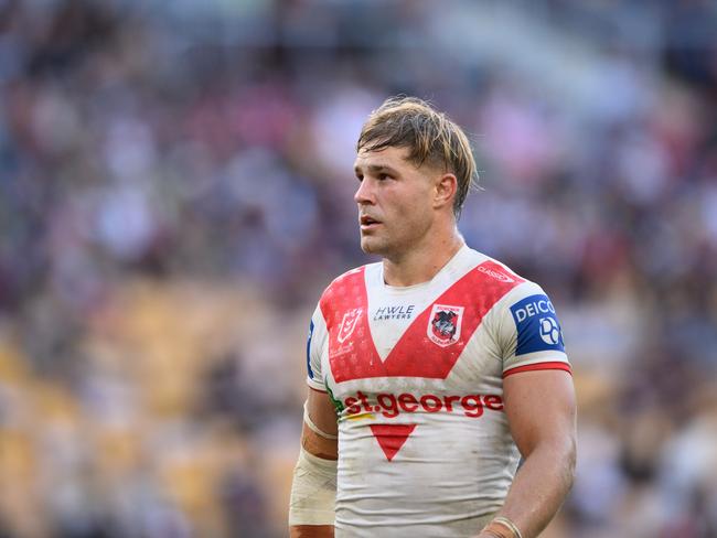 Jack De Belin in action for the Dragons. Picture: NRL Photos