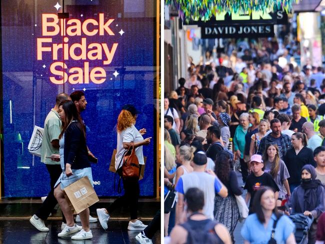 Save big in Black Friday. Picture: NewsWire/Jeremy Piper, NewsWire/Luis Enrique Ascui.