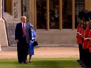 Donald Trump and Queen Elizabeth