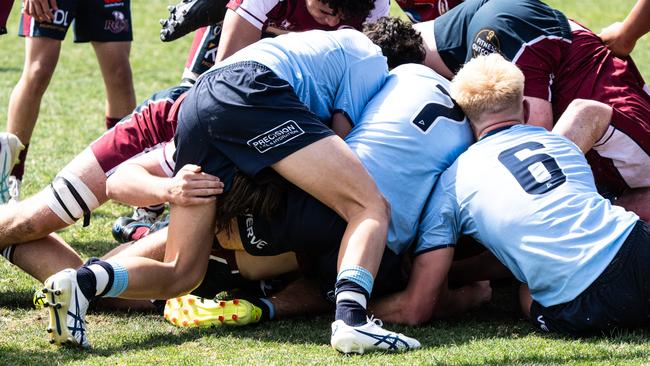 The second match of he Waratahs v Reds U15s match was a thriller, Picture: Waratahs Media