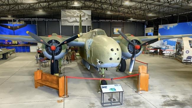 Douglas A-20 Havoc bomber aircraft (nicknamed Hell’n Pelican II) on display at the RAAF Amberley Aviation Heritage Centre. Picture: Department of Defence