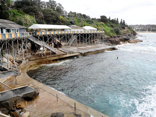 Scenes from Wylie's Baths at Coogee. Picture: John Appleyard