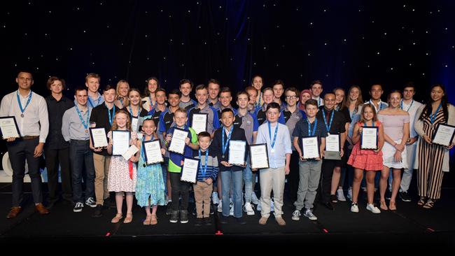 All of the winners of the 2018 Local Sports Star awards. Picture: Simon Bullard