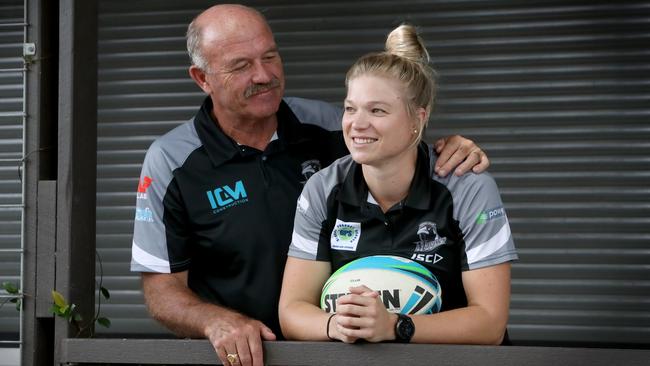 Jamie-Lee Lewis and her dad Wally. Picture: Jamie Hanson