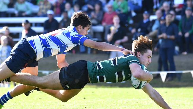 BBC player Xavier Rubens GPS first XV rugby between Nudgee and BBC Saturday August 6, 2022. Picture, John Gass