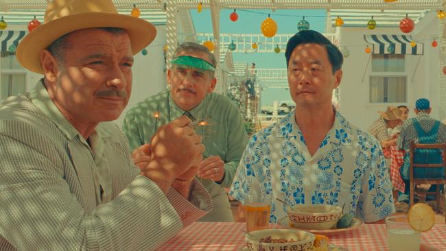 Liev Schreiber, Steve Carell and Steve Park in writer/director Wes Anderson's ASTEROID CITY