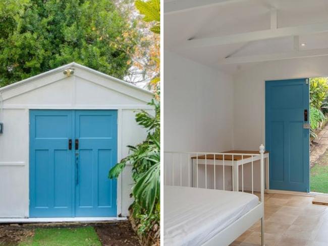 Aussies are divided over a Brisbane rental property that was formerly a shed. Picture: realestate.com.au