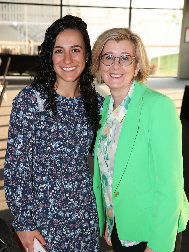 Big breakfast at the Gold Coast Turf Club for the Gold Coast Community fund. Luane Lucas, Lynne Benzie. Picture Glenn Hampson. .