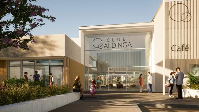 An artist impression of Club Aldinga, the residents' club that's part of the 800-home Aldinga housing development.