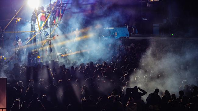 The festival, Rising, combines White Night (pictured) and the former Melbourne International Arts Festival. Picture: Jason Edwards